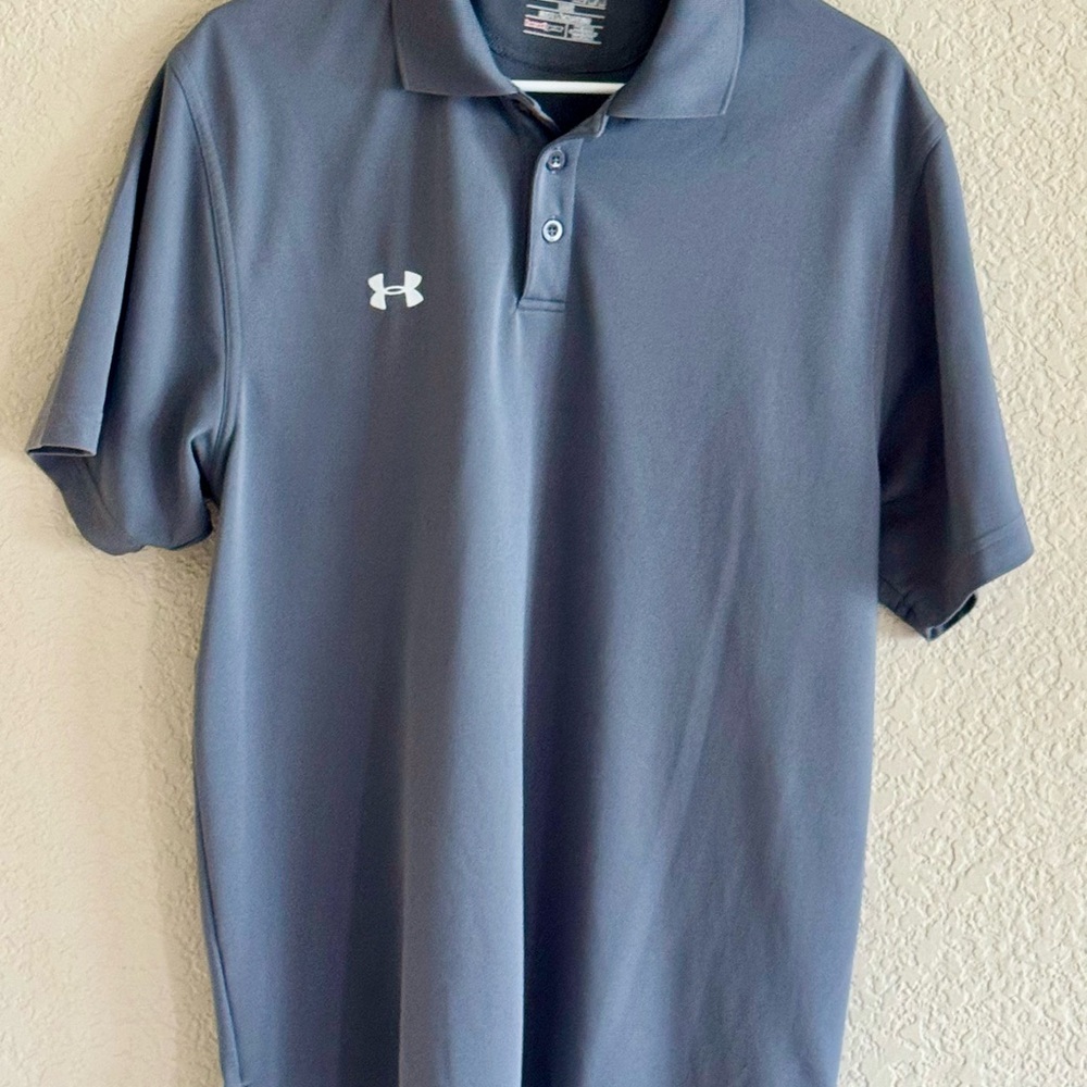 Under Armour Matchplay Gray Performance Polo Shirt